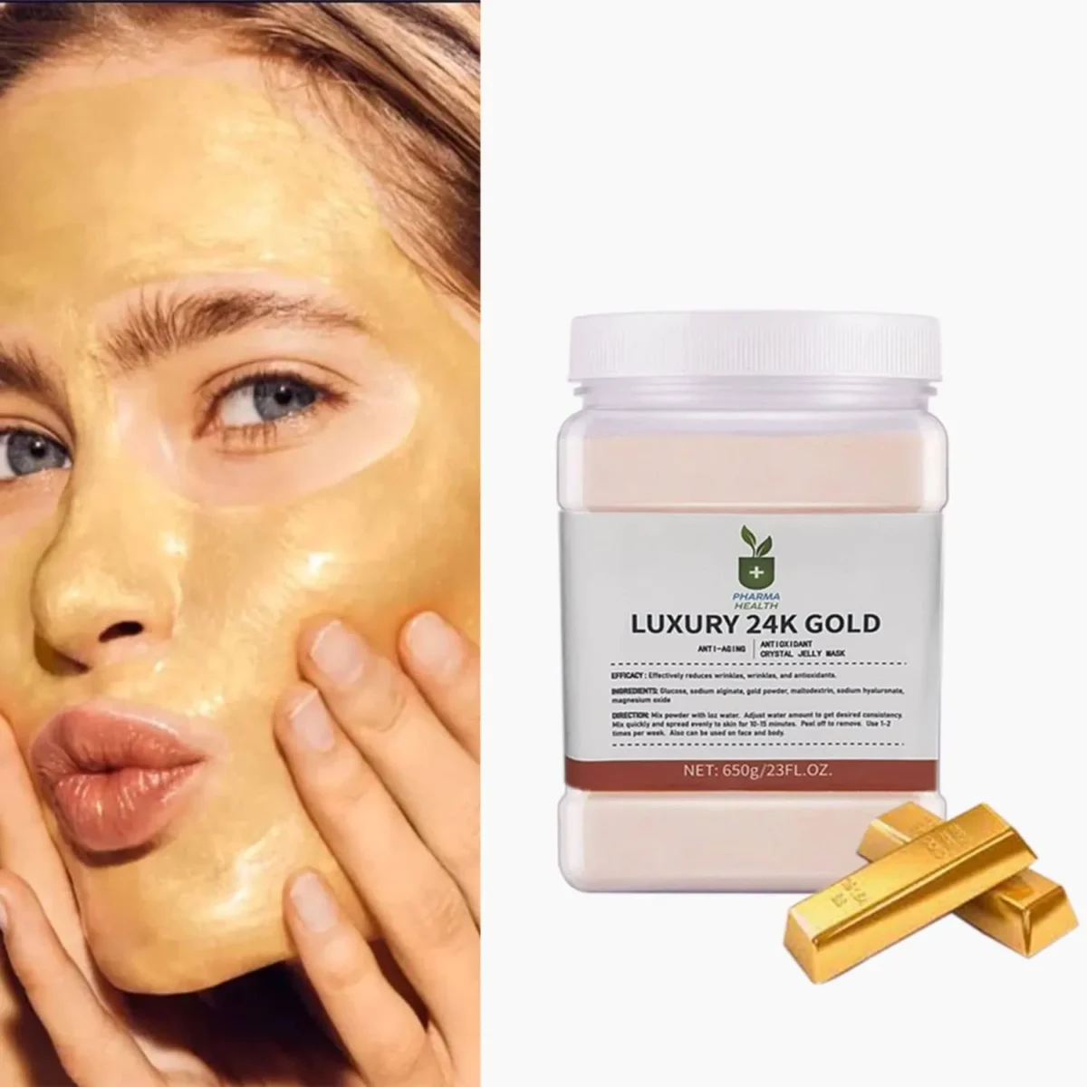 24k gold hydro jelly mask for anti-aging and wrinkle reduction