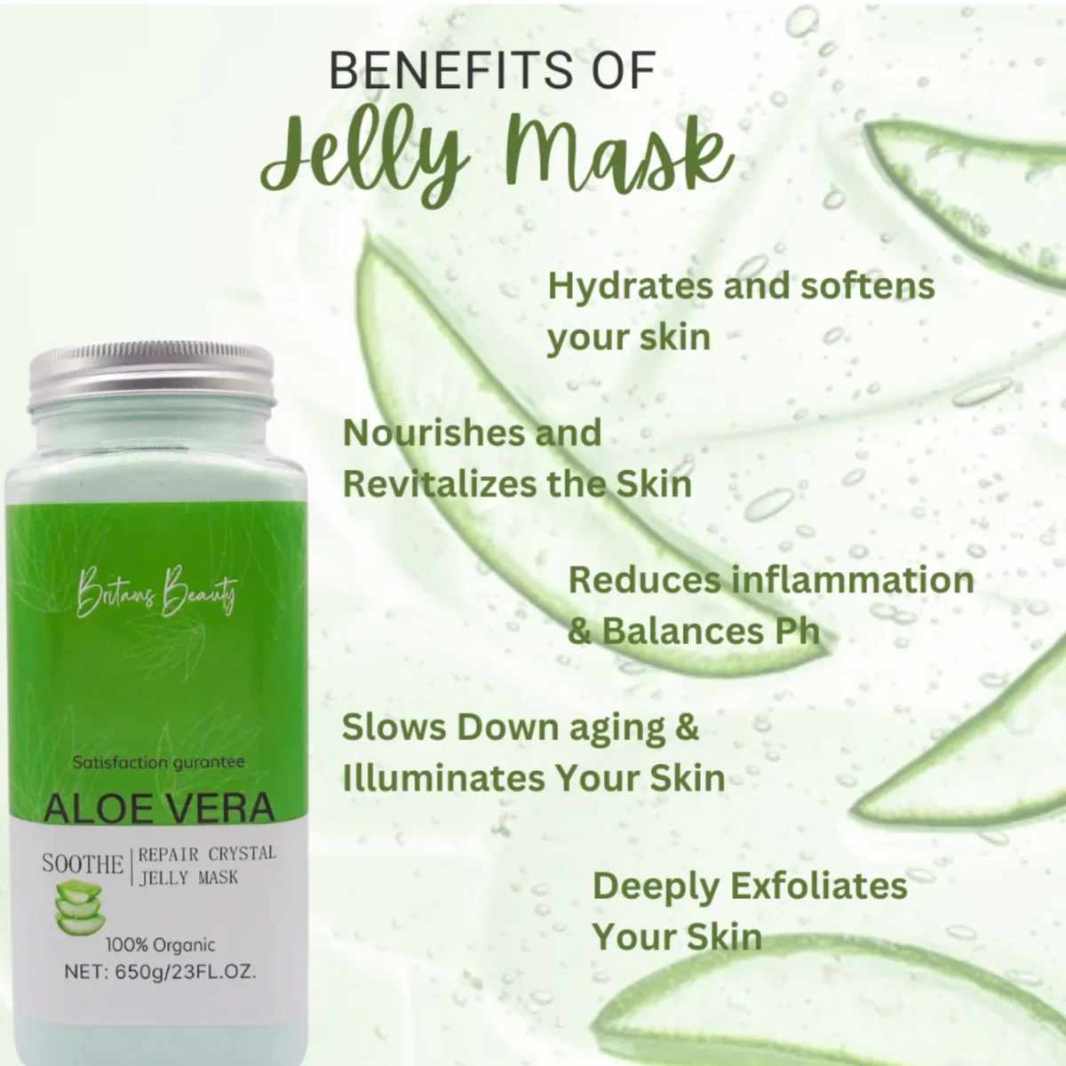 Organic Aloe Vera Anti-Inflammatory Soothing Mask