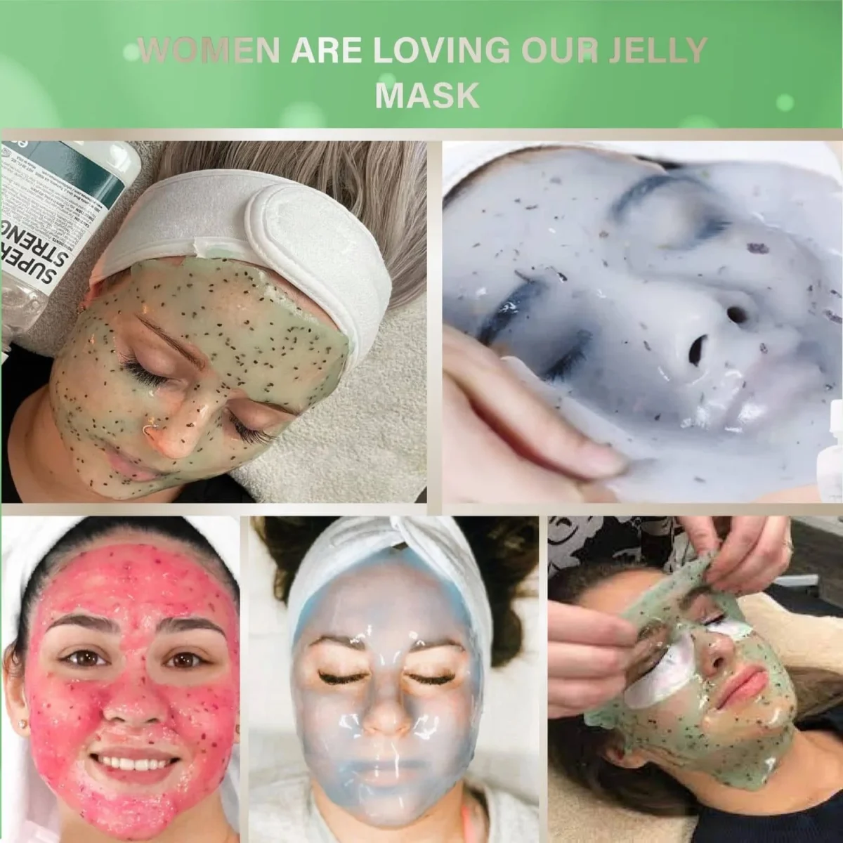 Organic aloe vera hydro jelly facial mask
