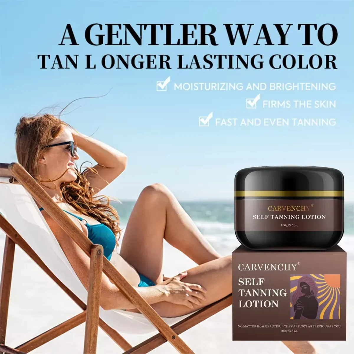 Quick-drying tanning lotion