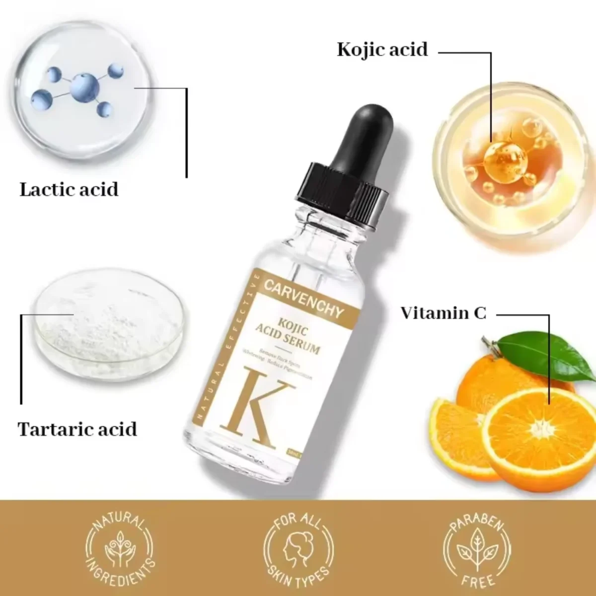 Tartaric acid for skin