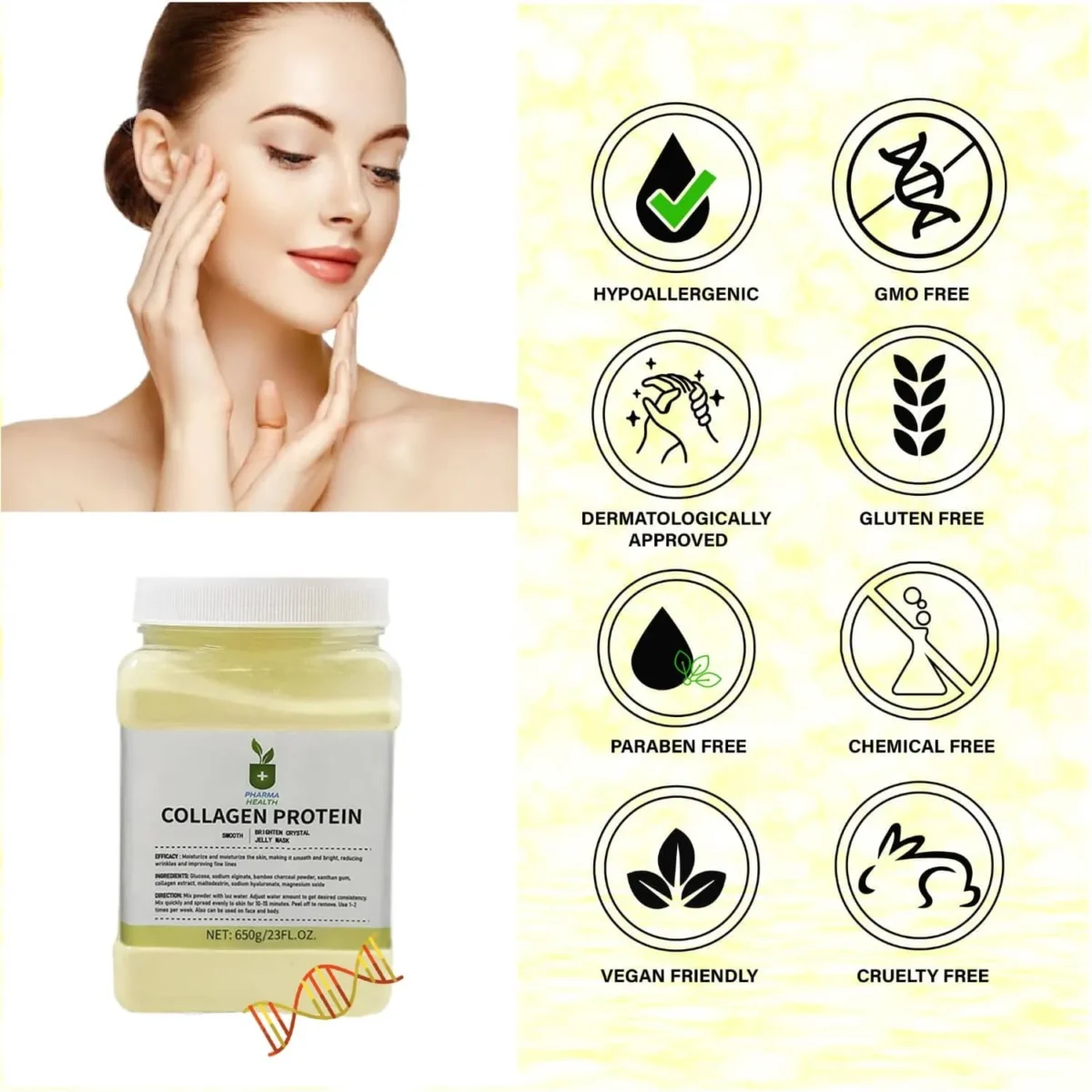 collagen protein jelly mask for fine lines and wrinkles