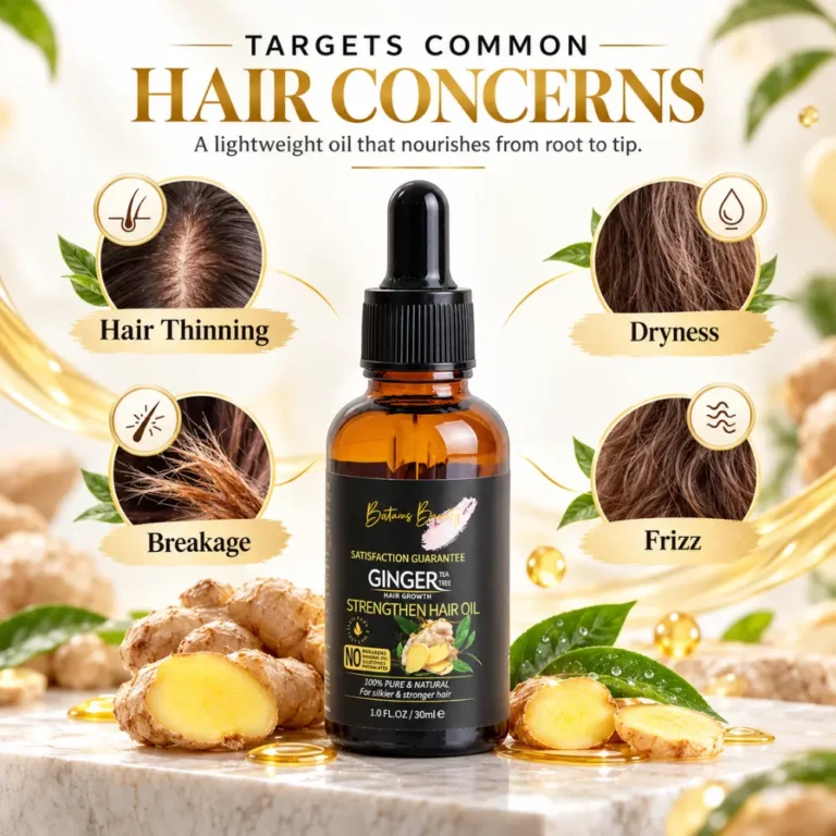 ginger and tea tree hair oil