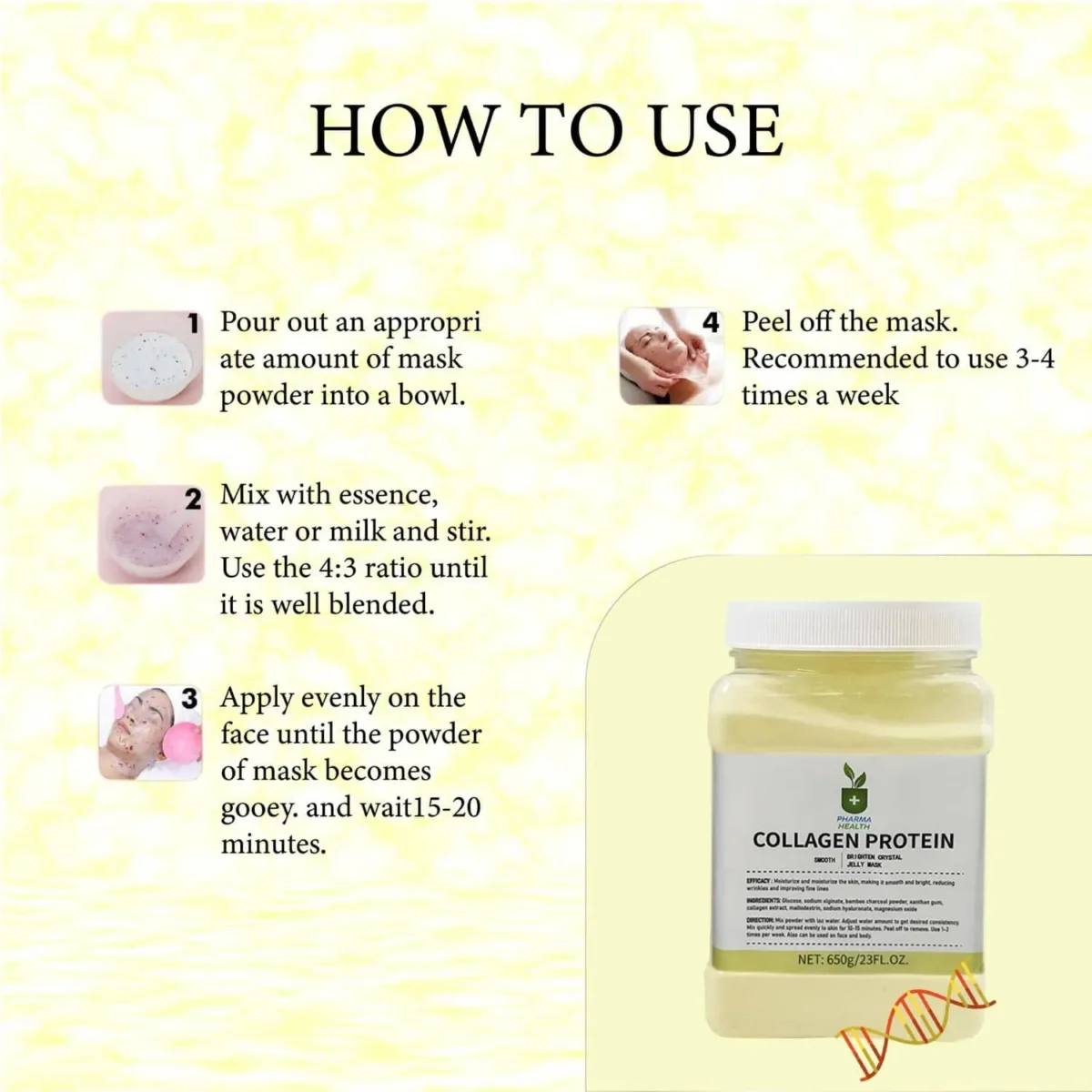 natural collagen hydro jelly face mask for all skin types
