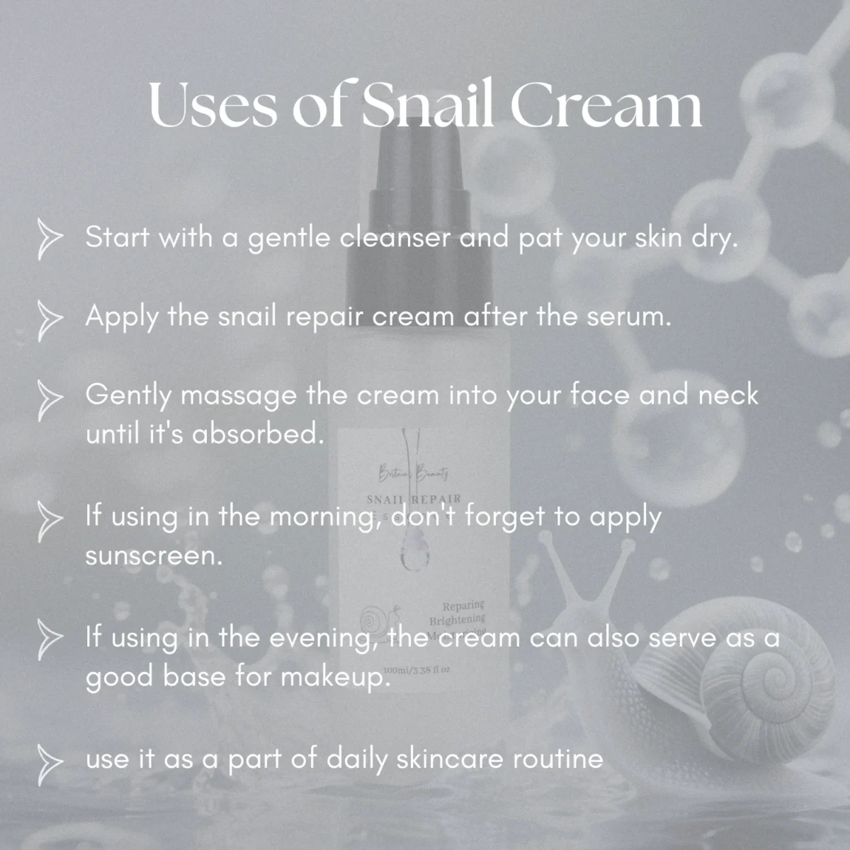 snail secretion filtrate skincare