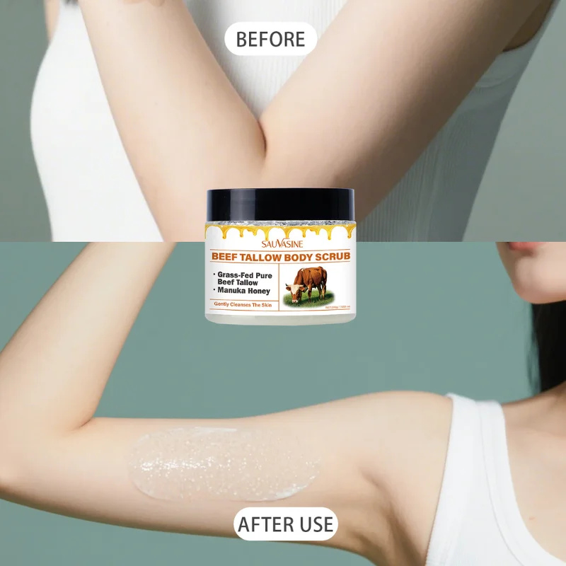 beef tallow body scrub exfoliator